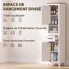 Bathroom Cabinet, 2 Doors, Drawer, Open Compartment, Adjustable Shelves, White