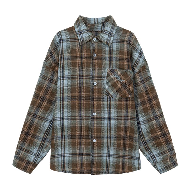 

Zuoxi Boys Plaid Long-Sleeved Shirt 160