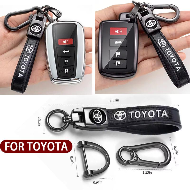 Car Key Chain Ring Keyring For Toyota Corolla Yaris Chr Auris RAV4 Land Cruiser Camry Highlander Prado Auto Keychain Accessories