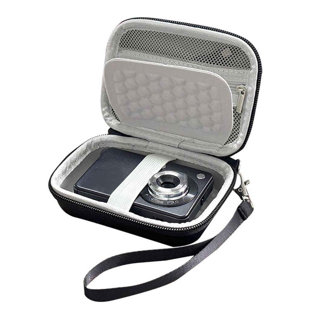 Portable Camera Protective Case Featuring Internal Mesh Pockets and Handle Straps Waterproof EVA Shell Pouch Holder