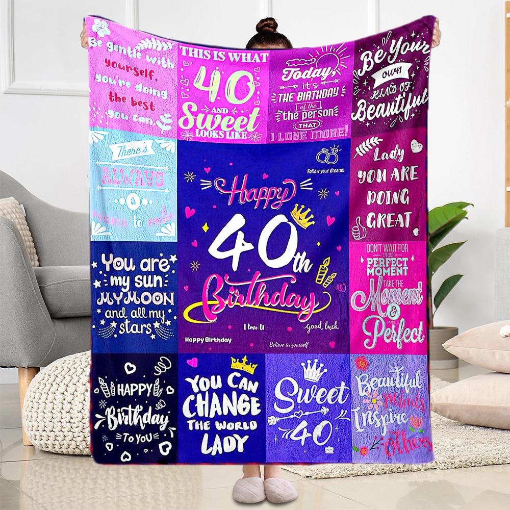 Fifty Fabulous Milestones flannel,Lightweight,Flannel Blanket,Comfortable Blanket, Sofa Blanket, gift blankets,Holiday gift blanket Blankets