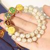 Fashionable Glass Bead Bracelet Inspire by Five Wealth God for Business Professional and Fashion Enthusiasts Wear