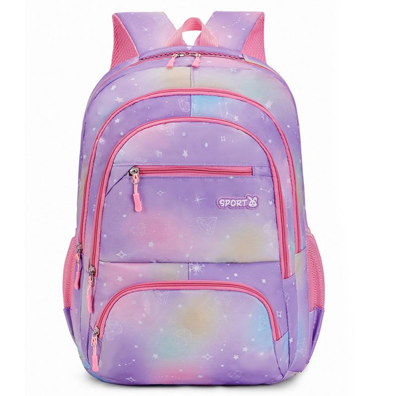 

School Bag Boys and Girls Elementary School Girls - Grade Junior High School Children s Backpack Backpack Female Cute and Lightweight фіолетовий