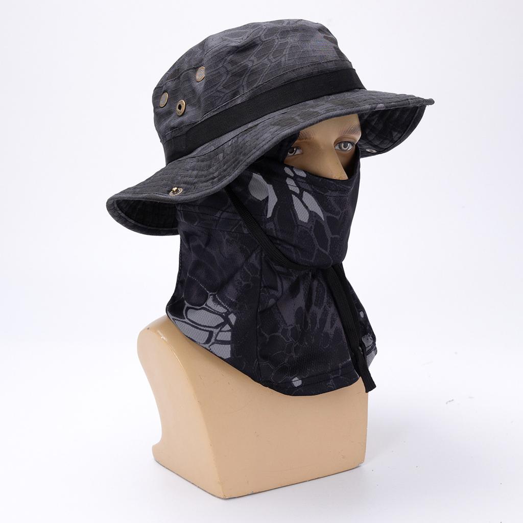 2 Stück Sturmhaube Skimaske Camouflage Fischerhut Anzug für Damen Herren Faltbarer Weicher Hut Outdoor Jagd Angeln Skifahren Radfahren Breit