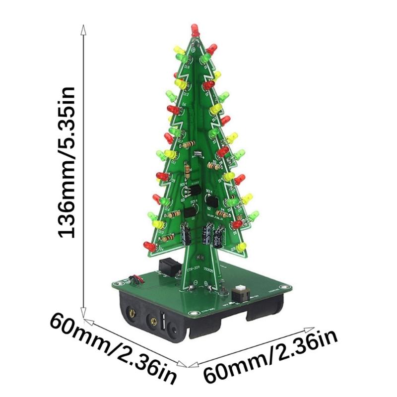 Programmable Christmas Tree DIY Colorful Easy Making Kit with Multiple Light Modes Educational Circuit Project