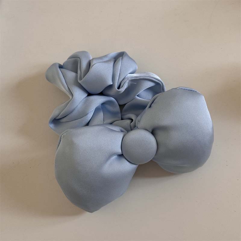 Noi Elastice de Păr Colorate cu Fundă Coreene pentru Femei, Dulci, Culoare Solidă, Satin, Elastice pentru Coadă de Cal, Accesorii de Păr