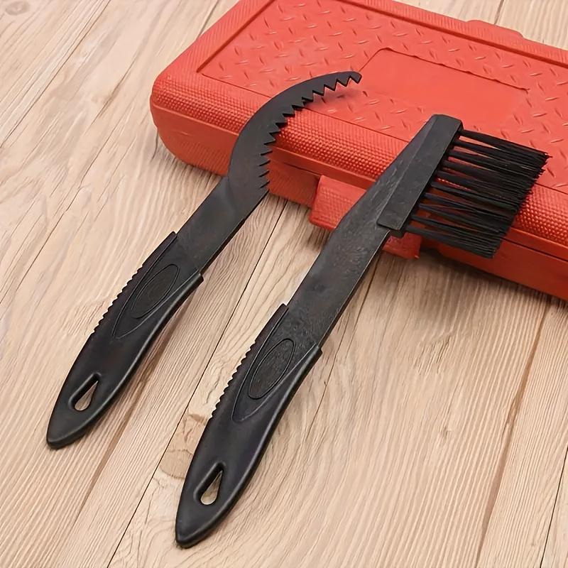 2pcs ABS Bicycle Chain Cleaning Brush Set - Mountain Bike Crank Gear Maintenance Tool