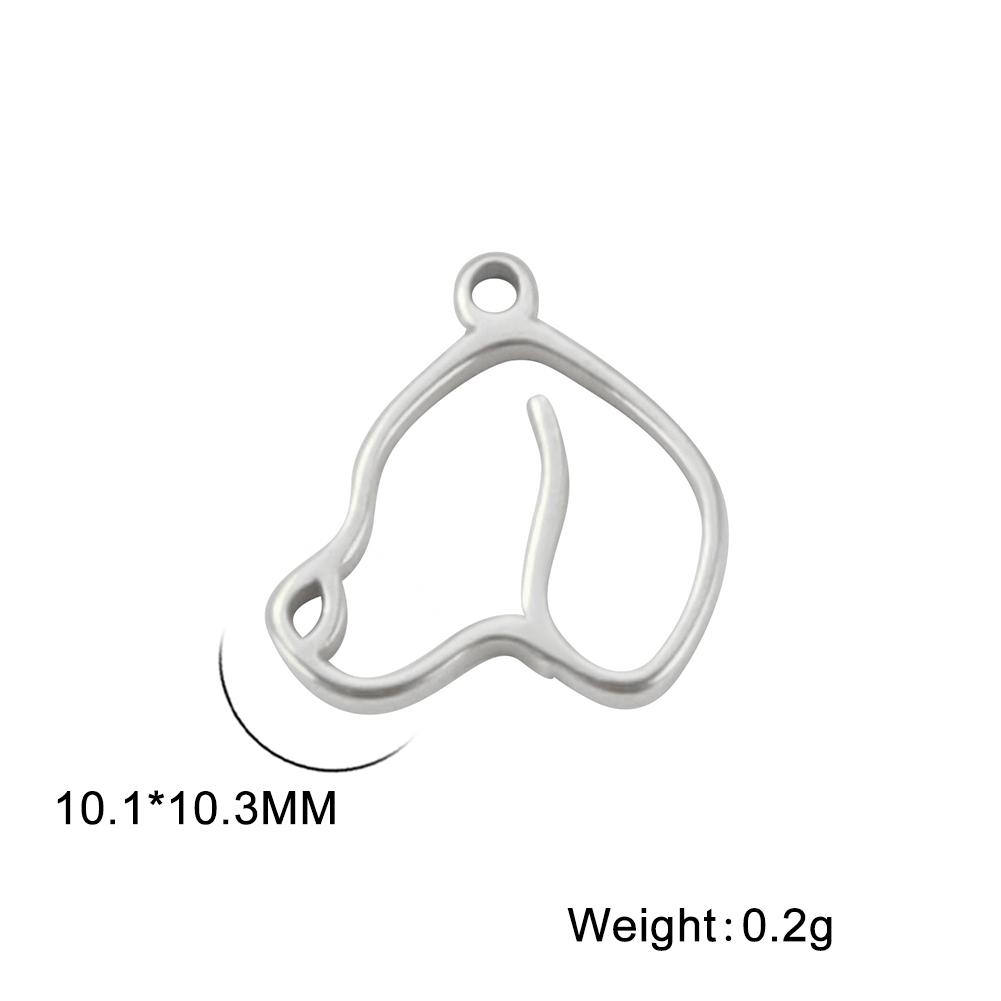 5pcs/lot Stainless Steel Pendants for Earring Necklace Bracelet Jewelry Making Cat Dog Bird Sun Moon Pentacle Gold Charms