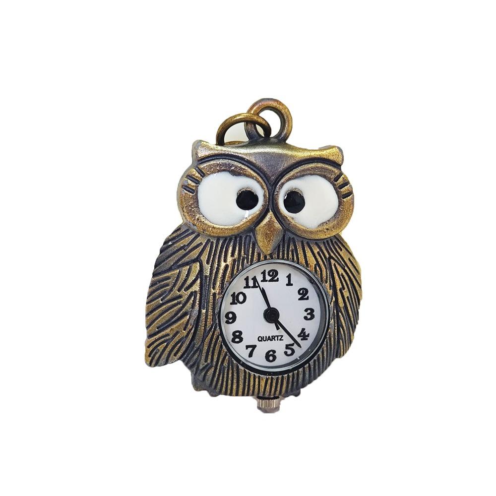 Quartz Owl Pocket Watch Antique Bronze Color Necklace Pocket Watch Flip Style Pocket Watch Gift