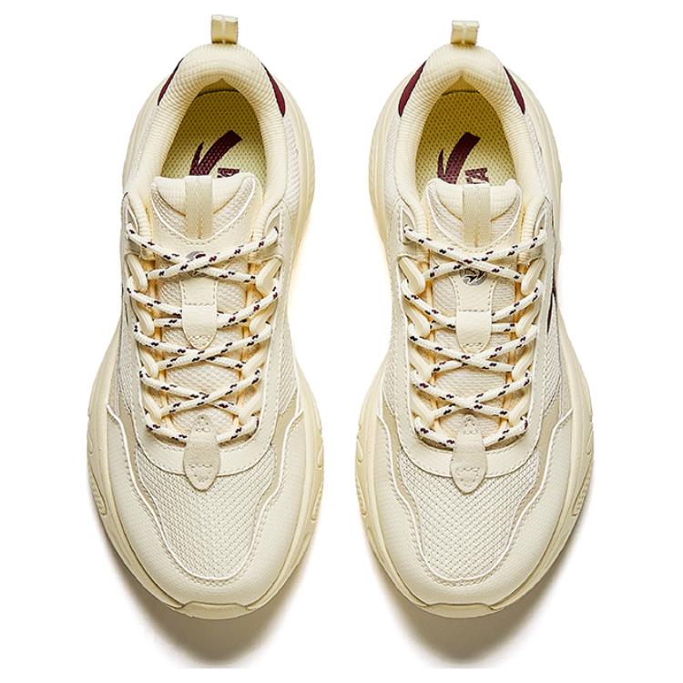 Anta Star Comfortable Shock Absorbing Wear Resistant Low Top Casual Shoes Men Sneakers Beige 912428837-6