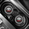1/2PCS Car Coasters Water Cup Slots Non-Slip Mat Waterproof Cup Pad For Toyota Corolla Camry Hilux Rav4 Car Accessories