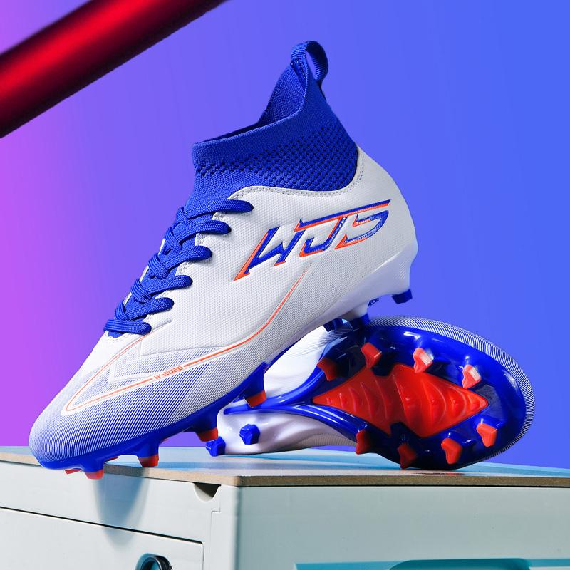 

2025 New Small Size 28 29 Children Hook Loop Soccer Shoes Training Shoes Ag Nail Artificial Grass Outdoor Competition Football S 45