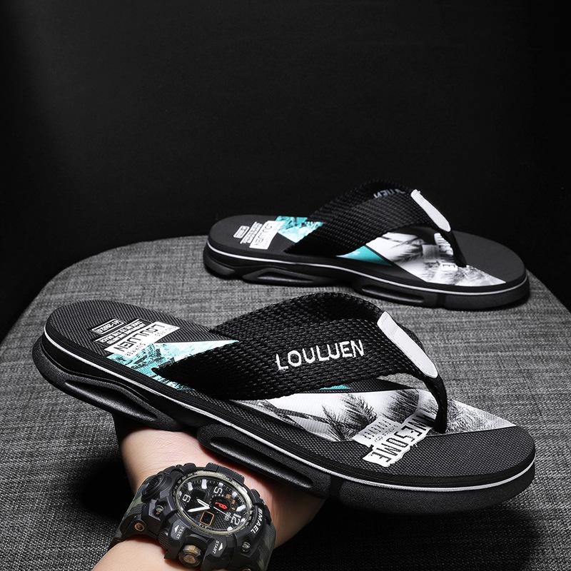 

Шлепанцы мужские летние нескользящие и дезодорирующие сандалии тайские сандалии для улицы износостойкие вьетнамские пляжные сандалии 39 чёрный