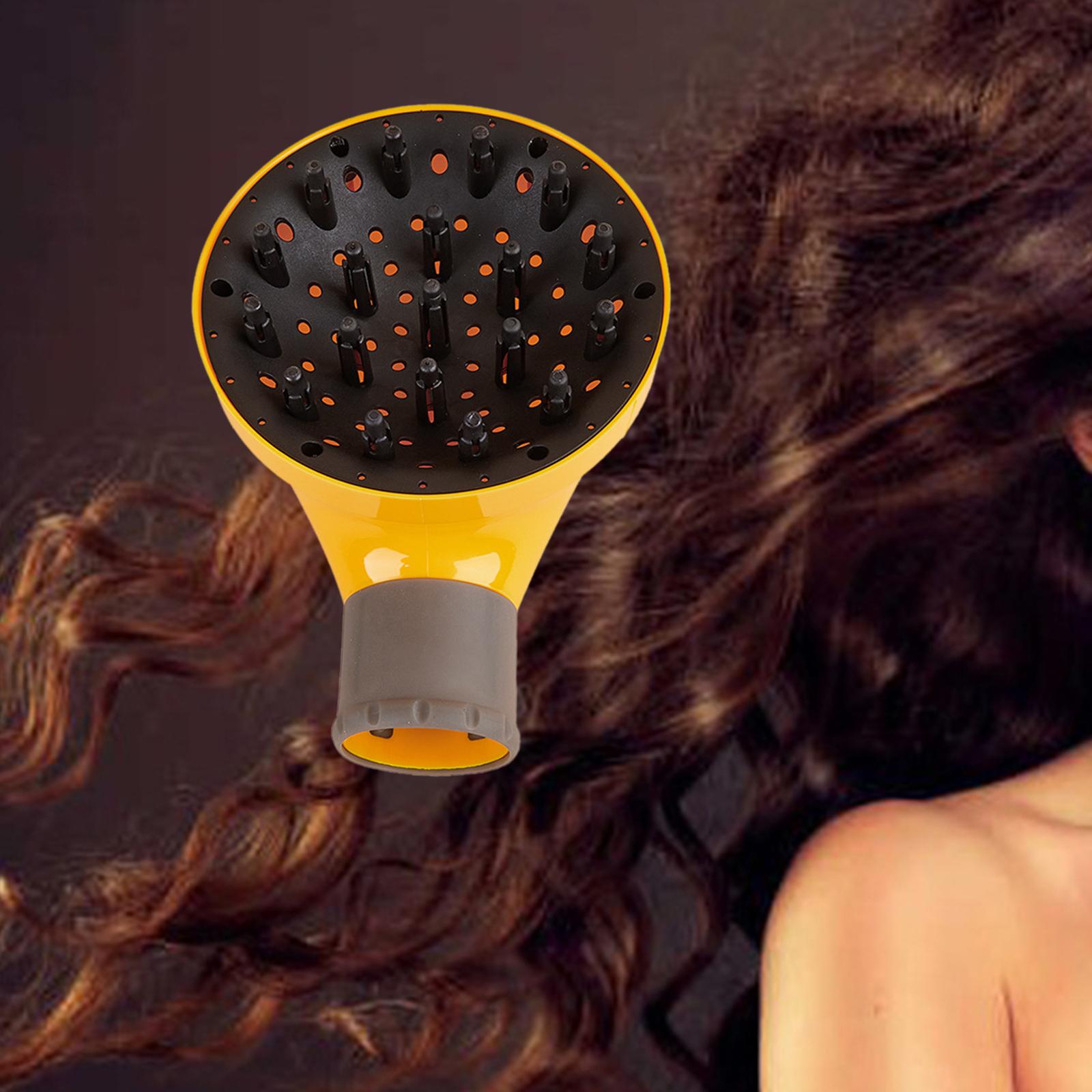 

Регулируемая насадка-диффузор для фена, портативный инструмент для укладки кудрявых и волнистых волос, легко хранить для салона жёлтый