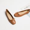 Flat single shoes women's shallow mouth square head bow simple and versatile casual and comfortable Doudou shoes women