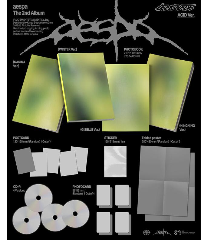 [pre-order] aespa 2nd Full Album LEMONADE ACID Ver. Album Set