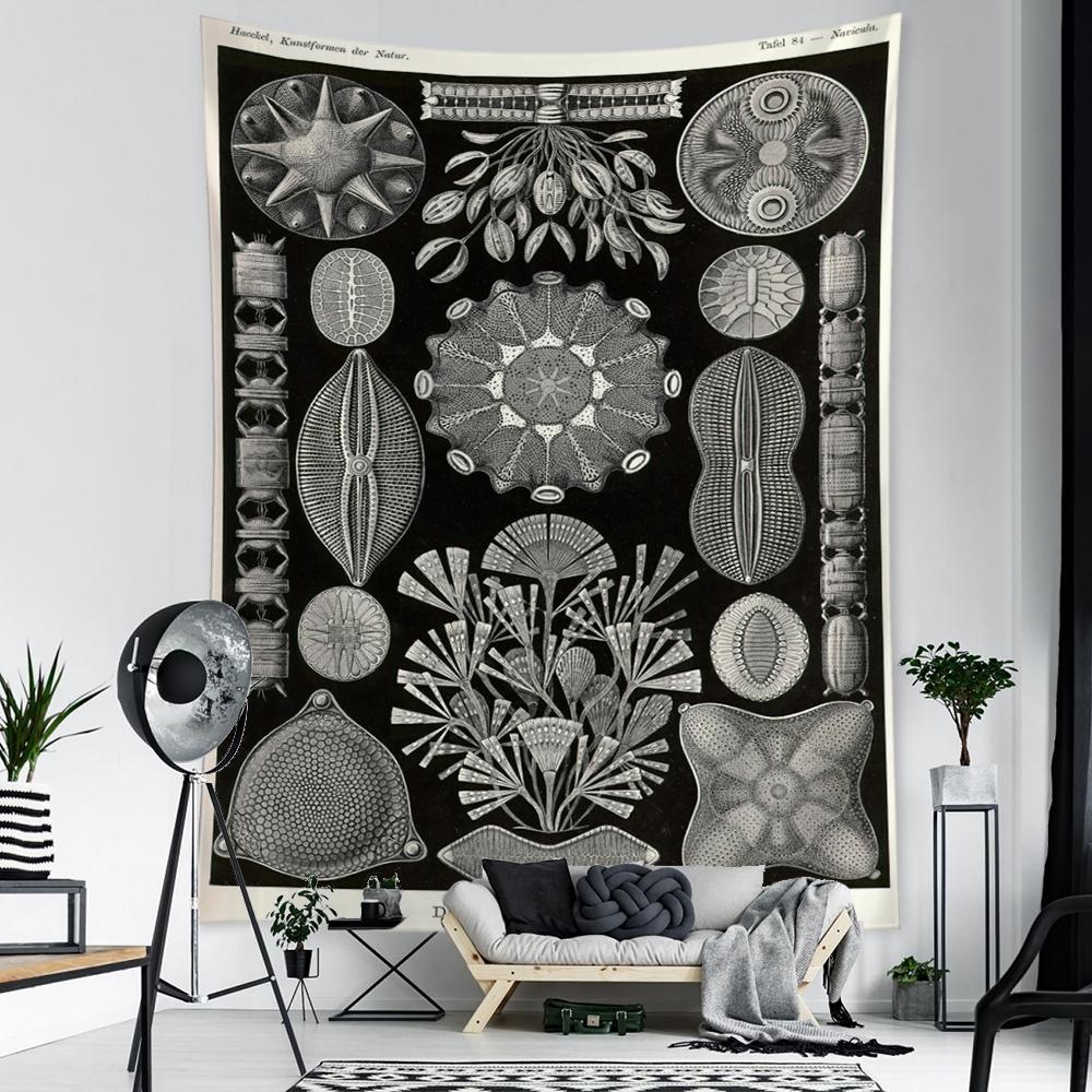 Meeresleben Beispielbild Wandteppich Wandbehang Tarotkarte Hippie Böhmischer Stil Psychedelische Kunst Heimdekor