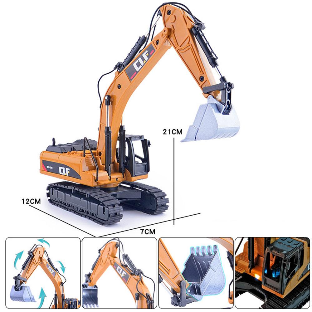 1:50 Excavator Snowplow Car Model Toy Metal Diecast Movable Joint Truck Engineering Vehicles Models Birthday Gifts for Boys