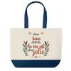 Shopping Bag - PLANETEE - Lana Life Is More Beautiful - Blue Background - Cotton 40x45 Cm - Made In France