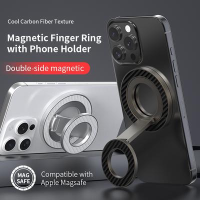 MagSafe Çift Taraflı Manyetik Telefon Halka Tutucu Taşınabilir Katlanabilir Cep Telefonu Standı Telefon Aksesuarları Destek Braketi Tutucu