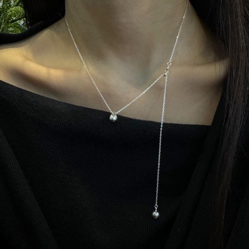 

MARQUEMENT silver drop dew necklace gold
