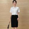 Women's Short Sleeve Professional White Shirt