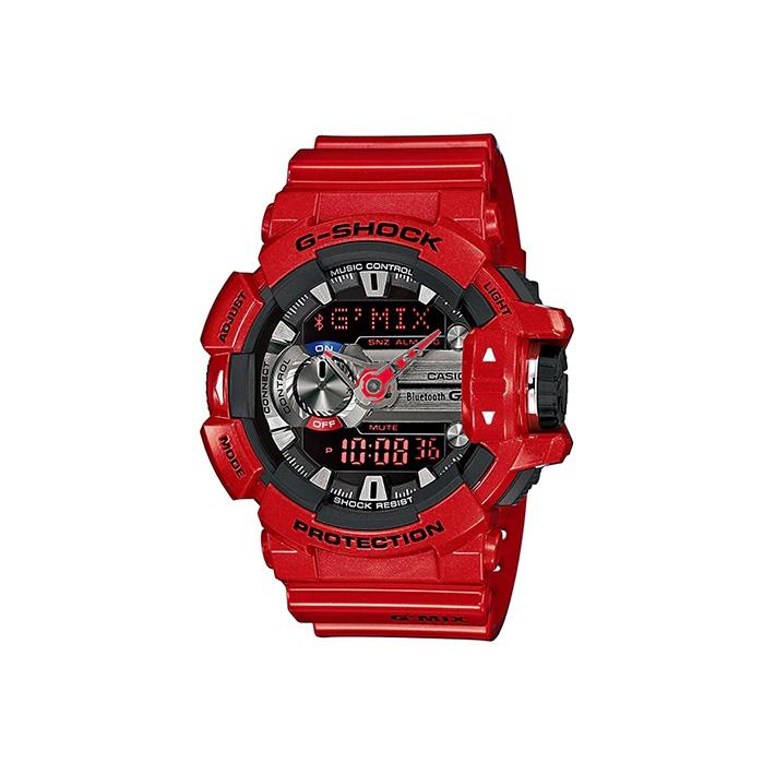 Casio Men's G-Squad G-Shock Gba-400 Music Theme Bluetooth Connected Sports Watch 200M Waterproof Shock Resistant Quartz Movet Resin Strap Gba-400-4A