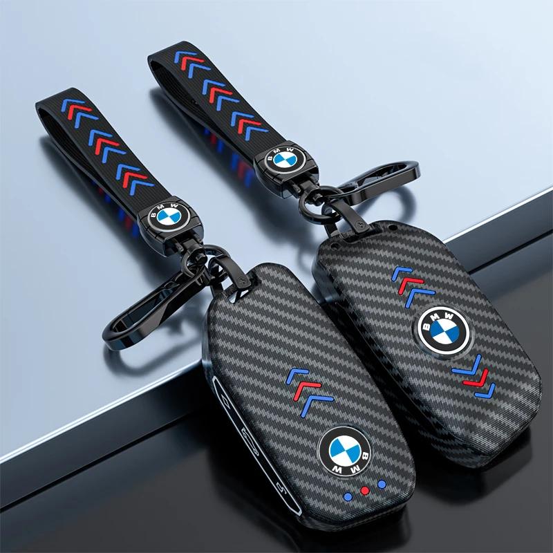Hett 2025 Bil Smart Fjärrnyckel Fodral Nyckelring Väska För BMW I7 X7 G07 LCI IX I20 X1 X3 X5 U11 5 7 Serie G70 G09 XM U06 G81 M3 Tillbehör