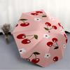 1pz Ombrello Pieghevole Automatico Apri/Chiudi alla Moda Rosa Ciliegia con 8 Stecche, Portatile Antivento, Uso Quotidiano134