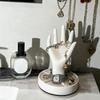 Jewelry Storage Rack with 5 Finger Shape Sculpture Smooth Rounded Design Jewelry Organizer for Rings Bracelets Necklaces Earrings