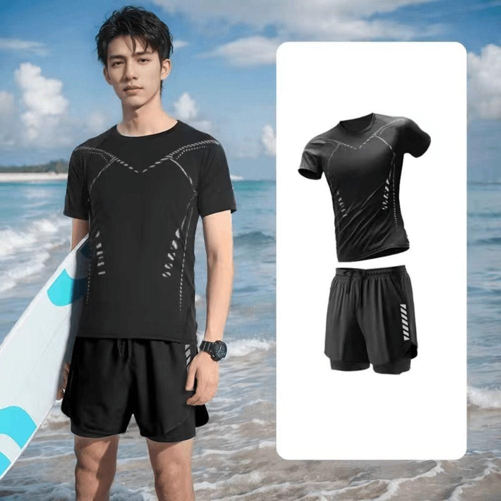 Anti Awkward Men's Swimsuit New Design Adult Swimwear Anti Awkward Swim Pants Set Swimming