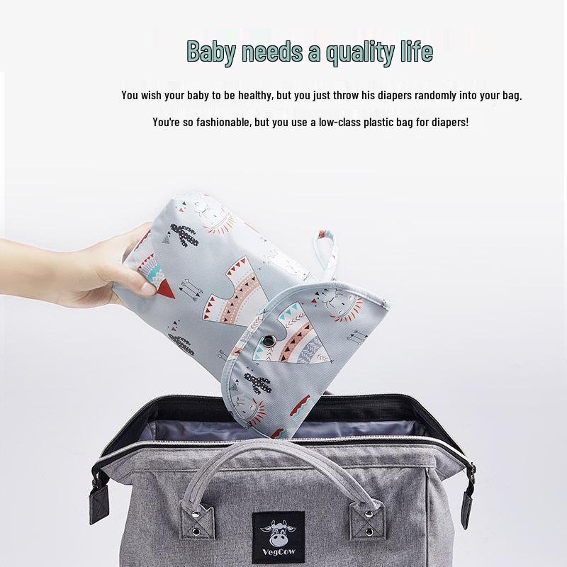 Portable Baby Diaper and Wipes Storage Bag