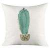 Green Plant Cactus Print Cushion Cover Living Room Sofa Decor Home Chair Car Bedroom Decorative Pillowcase Soft Throw Pillows