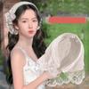 Comfortable Breathable Fabric Lace Bandana Headscarf for Women French Integrated Headwrap Pastoral Hair Decoration