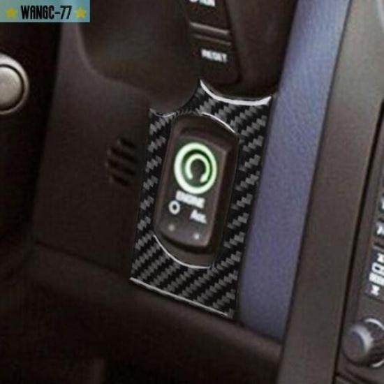 Carbon Fiber Engine Start Button Interior Sticker Trim For Corvette C6 2005-2013