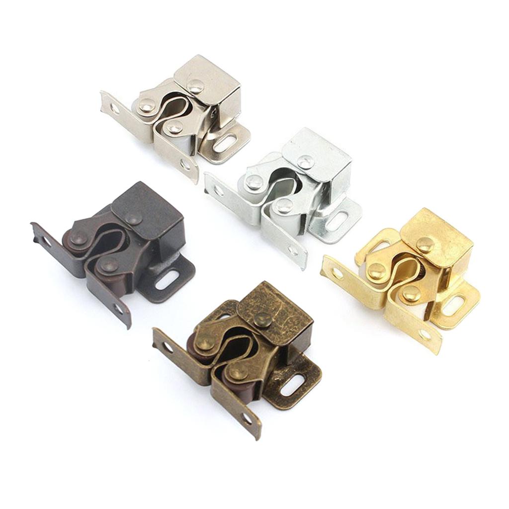 10 Pack Double Roller Catch Cabinet Latches for Cupboard Closet Door, Home Furniture Door Double Roller Catches