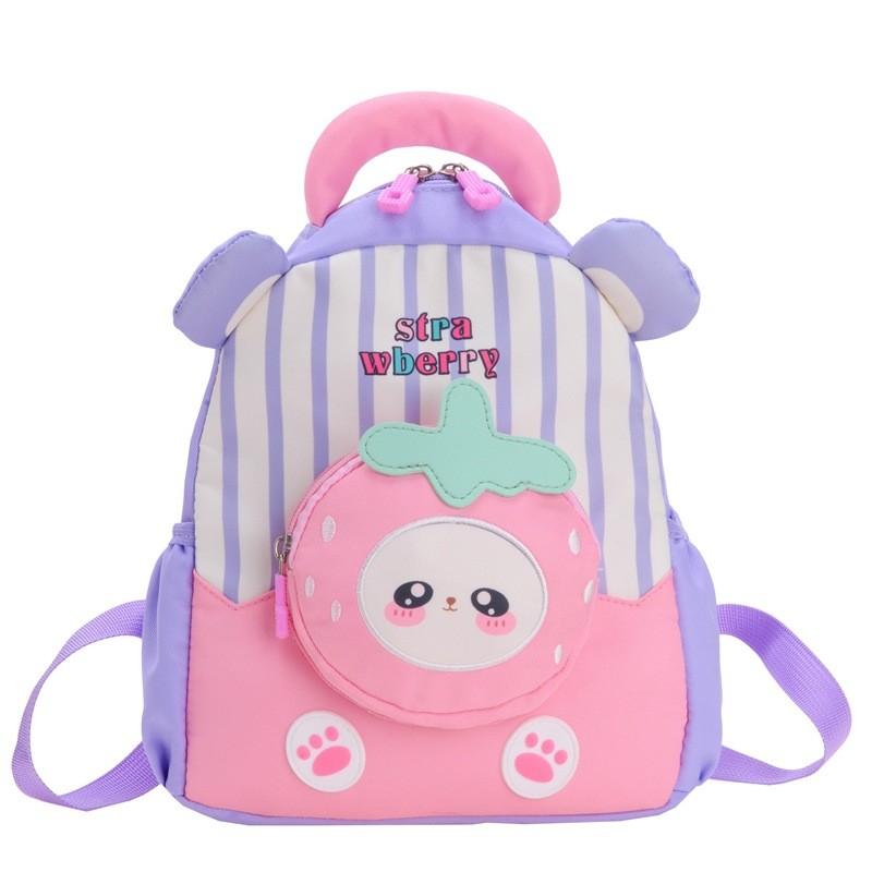 Adorable Cartoon Nursery Backpack Lightweight Cute Nylon Childrens School Bag For Boys And Girls