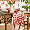 Artoid Mode Red Heart Valentine's Day Table Runner, Seasonal Anniversary Wedding Kitchen Dining Table Decoration for Home Party Decor 13x72 Inch