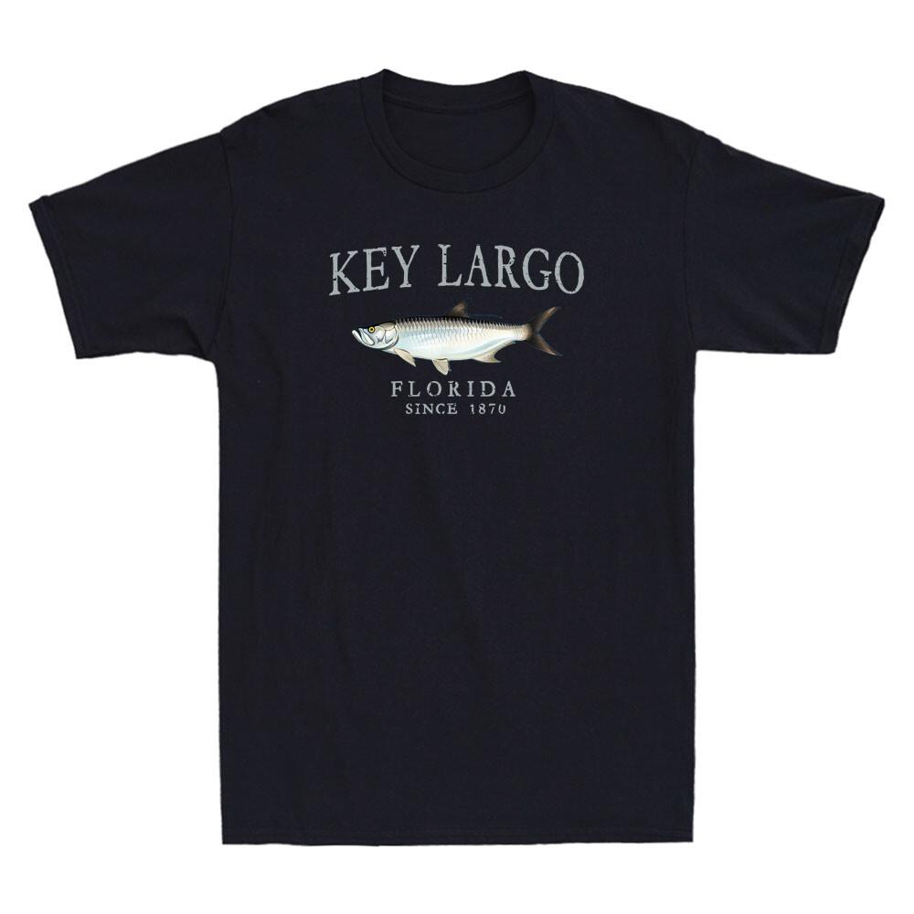 Key Largo Florida Tarpon Fishing Since 1870 Funny Fishing Lover Gift Men T-Shirt Unisex T-Shirt L
