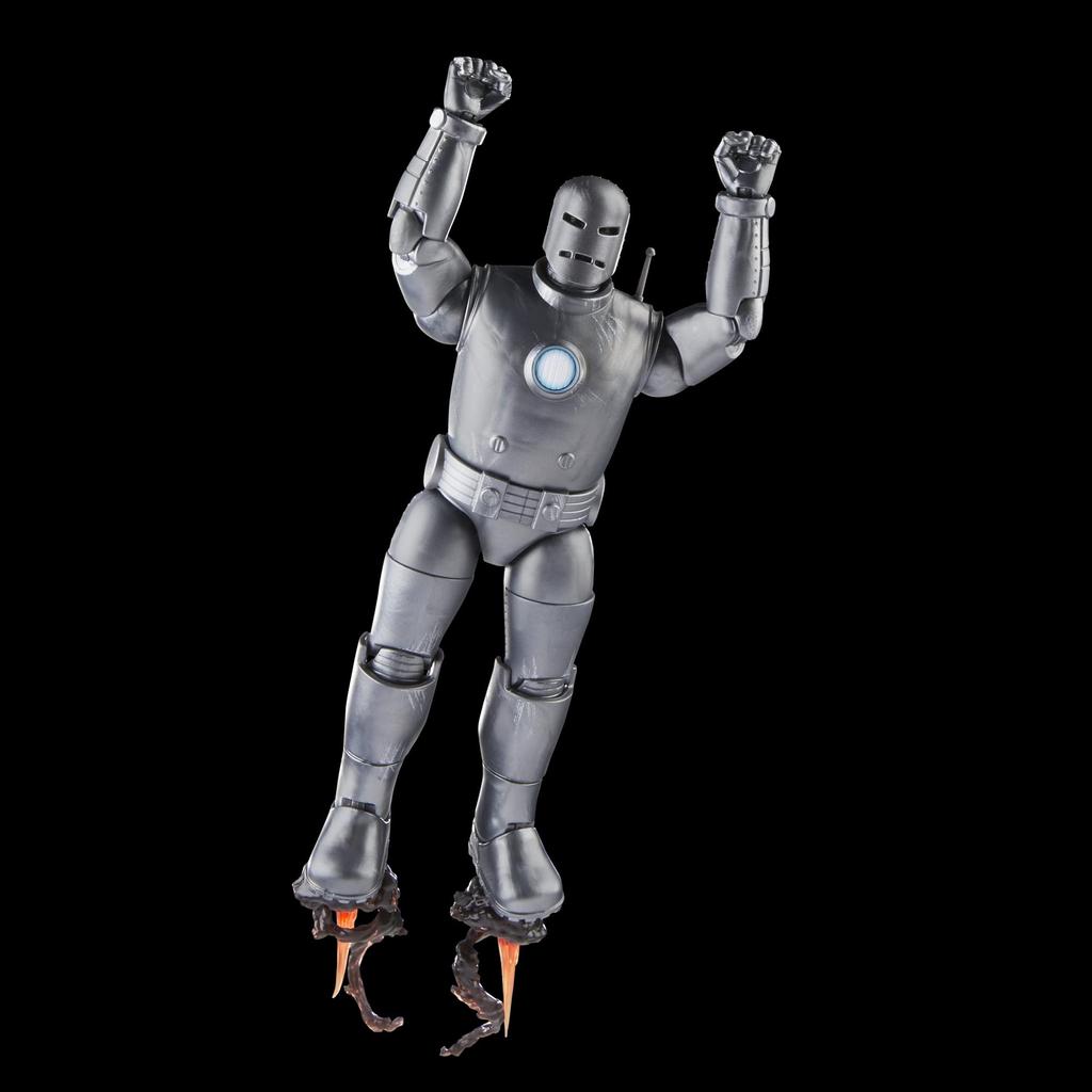 Hasbro Marvel Legends Series Figura de Acción Iron Man Vengadores 60 Aniversario con 6 Auténticas (Modelo 01), 6 pulgadas (15cm) Accesorios, F7061,