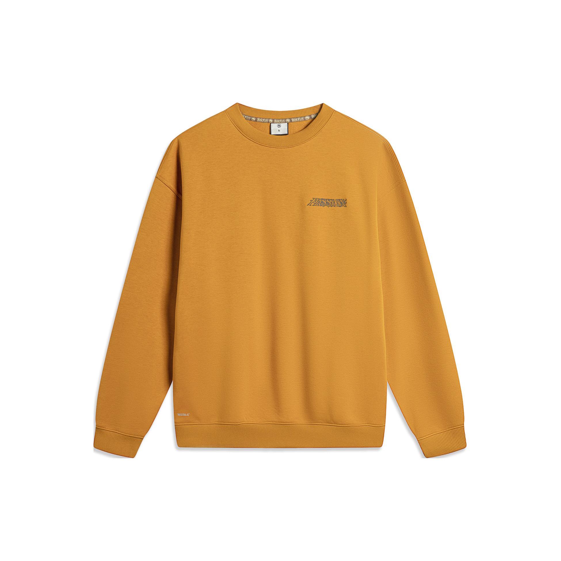 Li Ning x MISTER CARTOON Sweatshirt Men s Tangerine Brown AWDTF29-7 XL