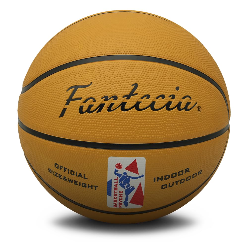 Fantecia Basketball Size 7 Rubber Basketball for Junior - Indoor/Outdoor (Ideal Players)
