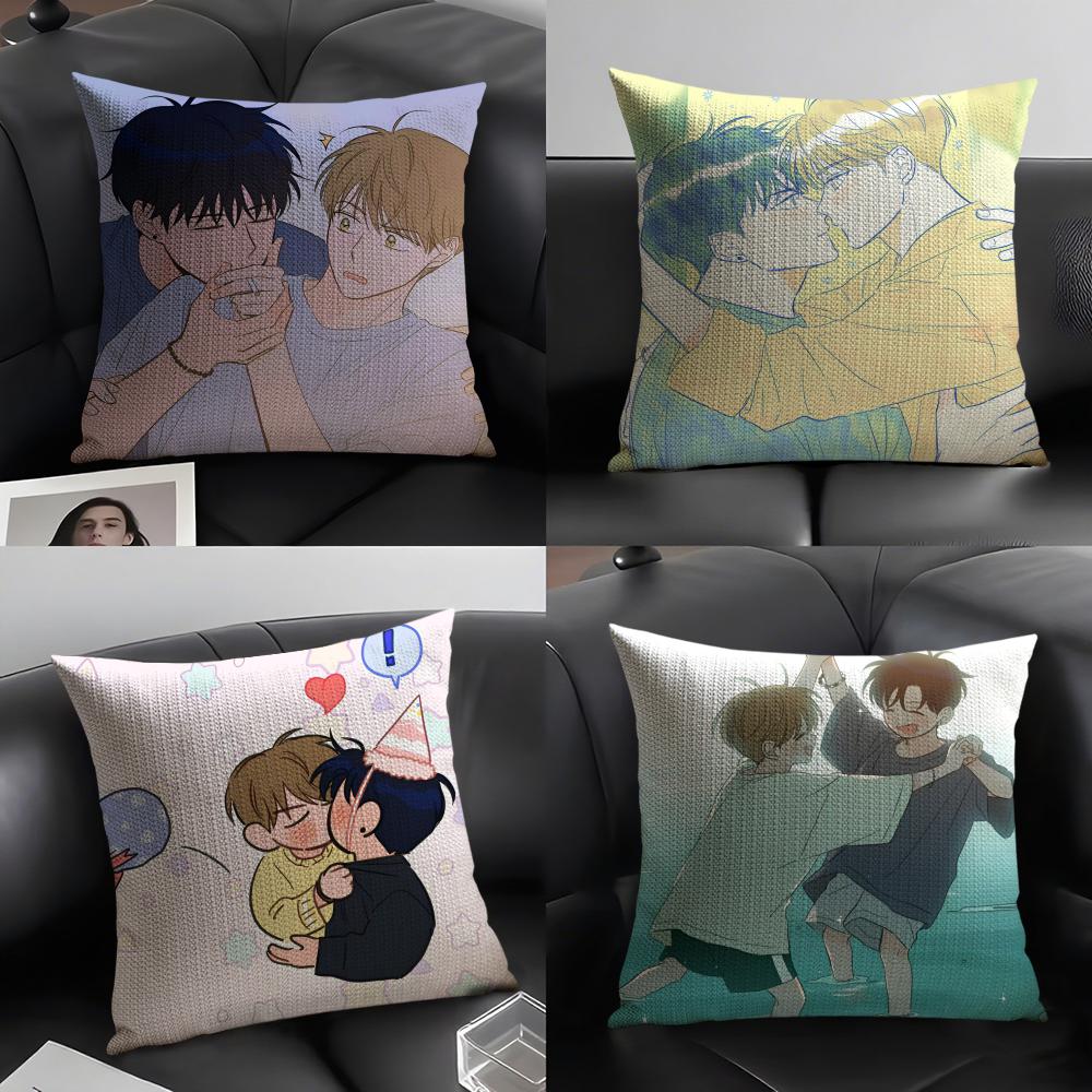 Bl Manga U-Uncanny Charm Pillow Case Natural Linen Double-Sided Printing Sofa Home Decor Cushion Cover