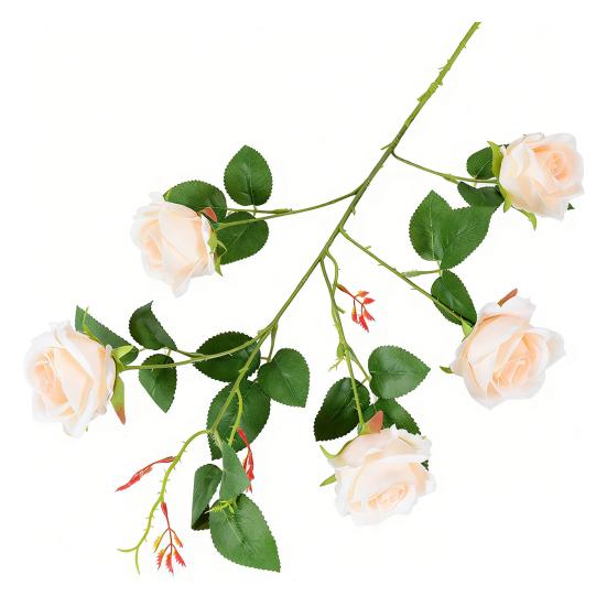 Artificial Rose Flowers for Flower Arrangement Faux Silk Rose Bouquet with 5 Heads Blooms for Parties Wedding Home Table Centerpiece