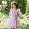 Sweet Girls' Long Sleeve Mesh Princess Dress