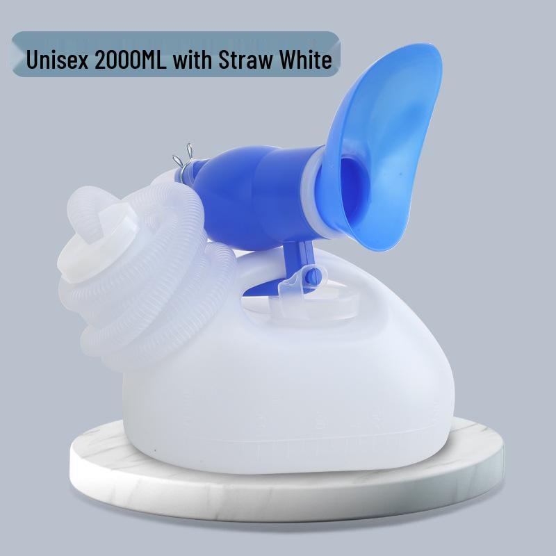 Portable Women's Urinal with Lid - Soft Mouth, Handheld Night Pot for Home Use