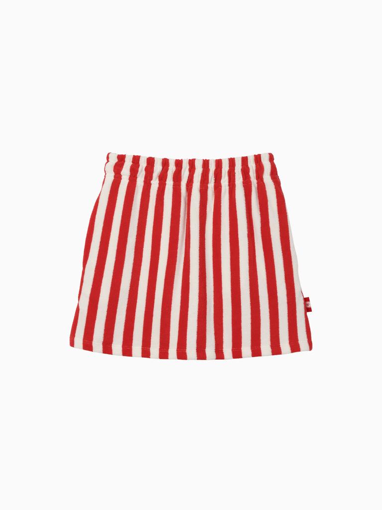 Minasu Terry Sweat Pantskirt_Red Stripe Addition