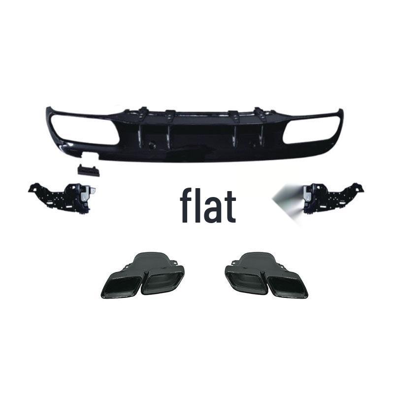 Mercedes W205 Sport Model C63 Style Rear Diffuser Tailpipe Upgrade for C180L, 200L, 260L AMG Exhaust.