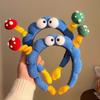 Cute Plush Hairband Twisty Stick Hair Band For Face Washing, Whimsical Non-Slip Teeth Design Hair Clip