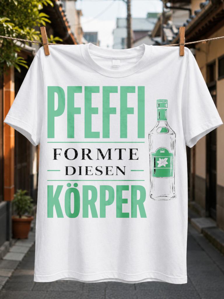 Pfeffi Shaped This Body Green Herbal Bottle And Oversized Gerunisex Lettering Minimal And Mint Style Unisex All Tshirt